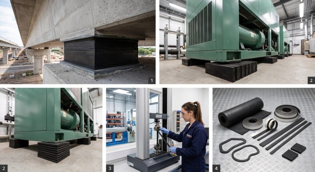 Engineer bonding Neoprene rubber sheet to substrate using contact cement